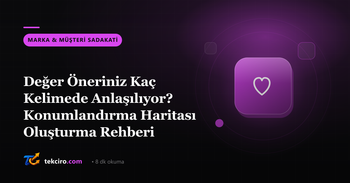 Değer Öneriniz Kaç Kelimede Anlaşılıyor? Konumlandırma Haritası Oluşturma Rehberi